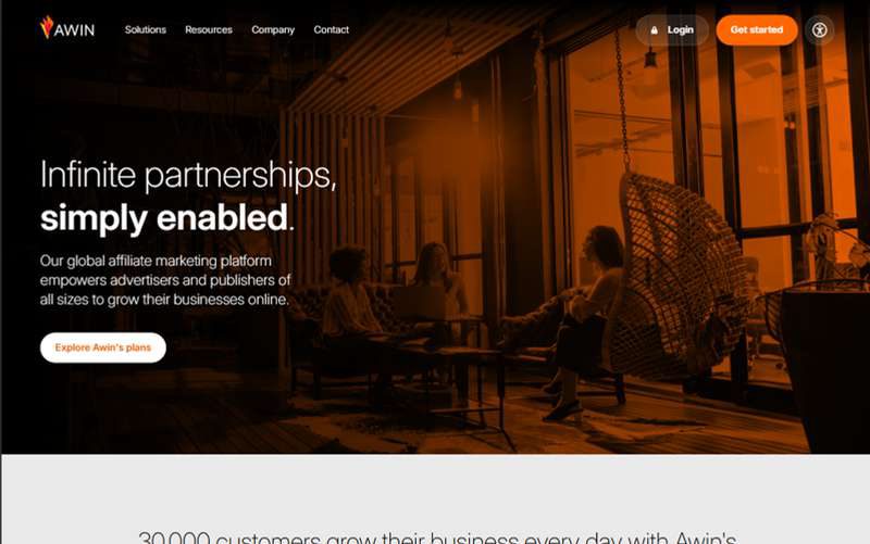 Awin — Global affiliate network — one platform site built for two very different audiences.