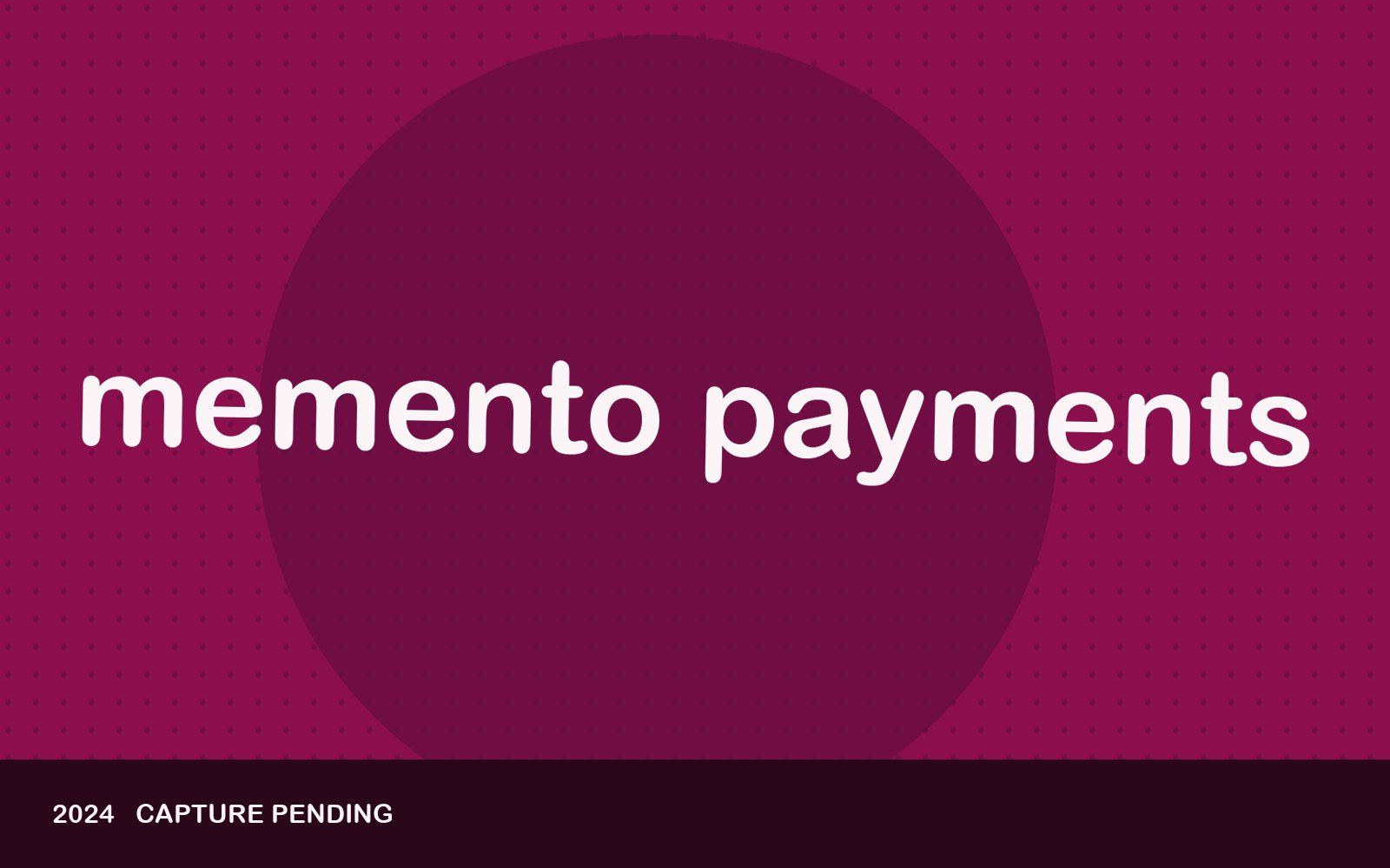 Memento Payments — brand plate standing in for a screenshot. Digital wallets for banks and brands — product-led site with an enterprise funnel.